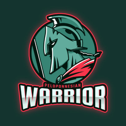 Gaming Logo Maker Featuring an Intimidating Gladiator Warrior