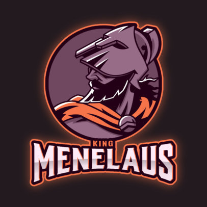 Logo Creator Featuring a Bearded Spartan Warrior