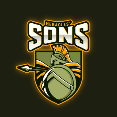 Gaming Logo Generator with the Imposing Figure of a Greek Warrior