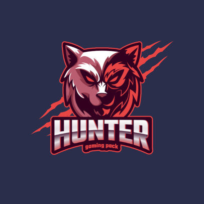 Logo Template for an eSports Team Featuring an Evil Wolf Graphic 