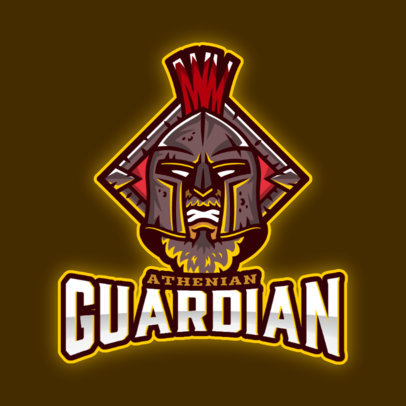 Gaming Logo Creator Featuring the Face of a Fierce Centurion
