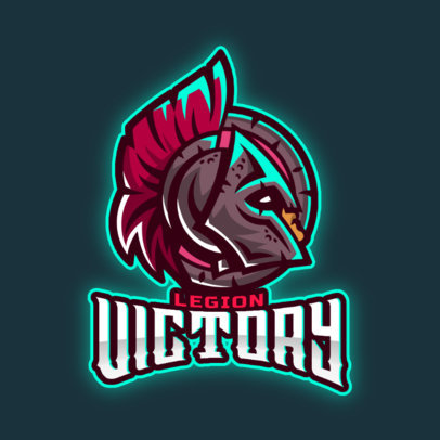 Gaming Logo Generator Featuring a Gladiator Ready for Battle