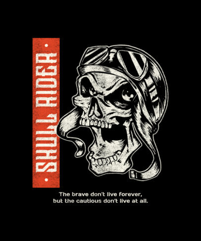 Biker Clubs T-Shirt Design Creator Featuring Mad Skulls