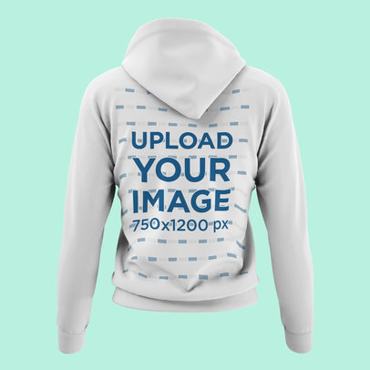 Back View Mockup of a Ghosted Hoodie 4435-el1