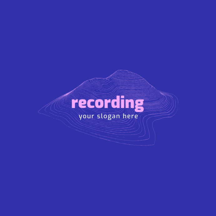 Placeit - Logo Template for a Recording Studio with Sound Wave Graphics