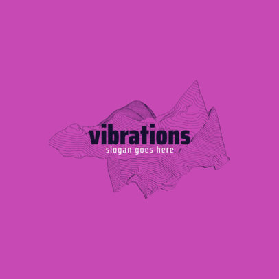 Music Logo Template Featuring Sound Vibrations Clipart