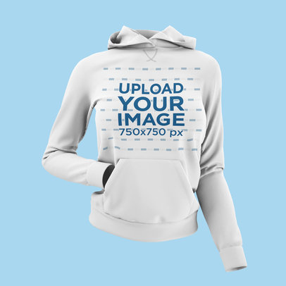 Mockup of a Ghosted Women's Pullover Hoodie 4436-el1