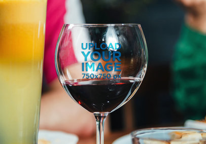 Wine Glass Mockup