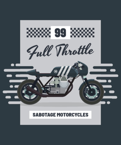 Vintage T-Shirt Design Template for Biker Fanatics 1716b-el1