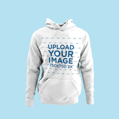 Mockup of a Ghosted Pullover Hoodie with a Colored Background 4439-el1