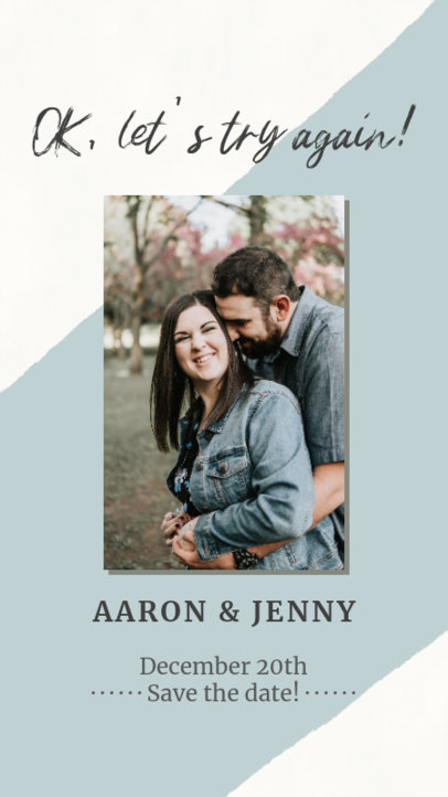 Instagram Story Generator Featuring a Wedding Picture with a Romantic Couple