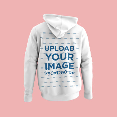 Mockup of the Back Side of a Ghosted Hoodie 4440-el1