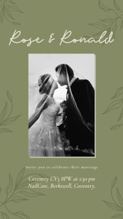 Wedding-Themed Instagram Story Generator Featuring a Picture of a  Married Couple 