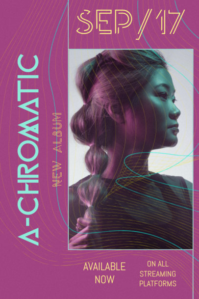 Poster Design Maker with an Abstract Aesthetic to Promote a New Album 2573d