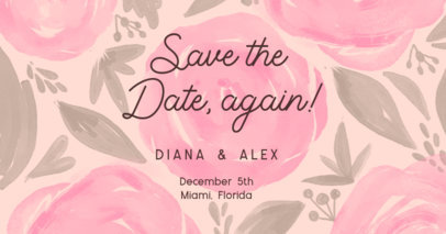 Wedding-Themed Facebook Post Creator with a Floral Background