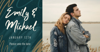 Facebook Post Design Template for a Save-the-Date Post