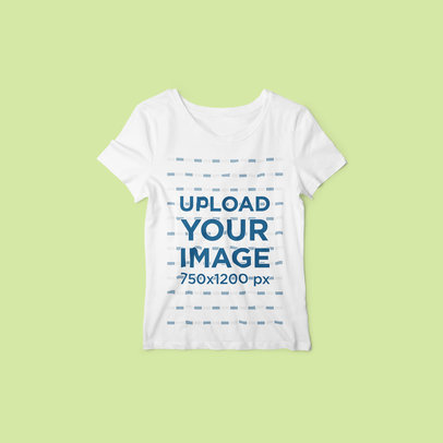 Minimal Mockup of a Customizable T-Shirt on a Colored Surface 