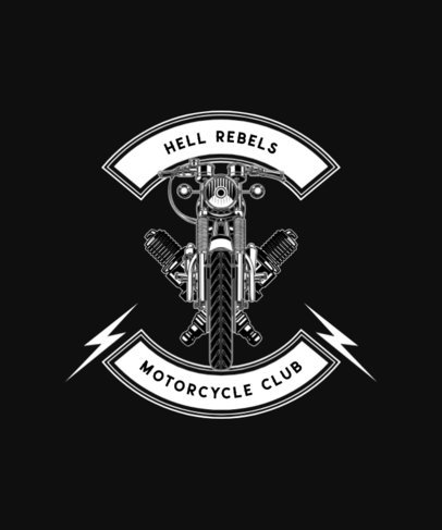 Rebellious T-Shirt Design Maker Featuring Motorcycle Graphics 1713-el1