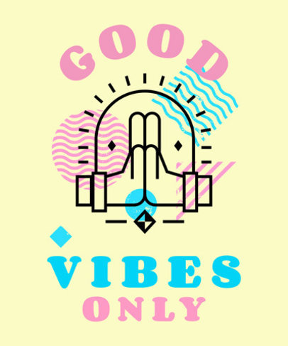 T-Shirt Design Maker Featuring Colorful Geometric Shapes