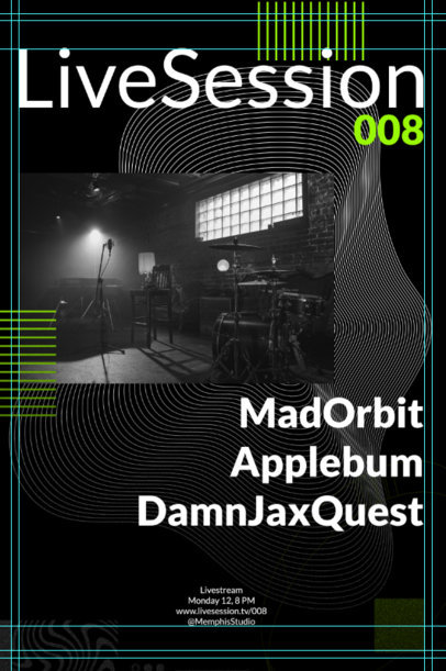 Poster Design Maker for Live Musical Sessions 2574