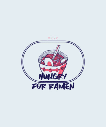 Illustrated T-Shirt Design Generator a Ramen Bowl Graphic 