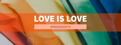 Facebook Cover Maker with a Love is Love Quote and a Rainbow Flag 1085j-2594