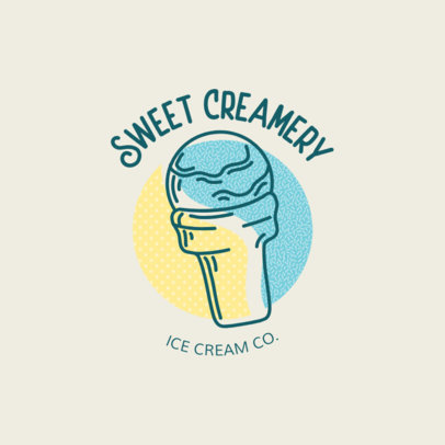 Ice Cream Parlor Logo Maker with Minimalistic Graphics