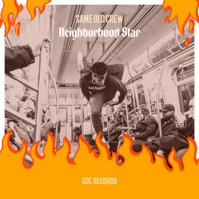 Illustrated Album Cover Design Maker for a Hip Hop Album