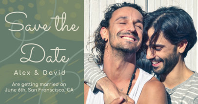 Facebook Post Template Featuring an LGBT Wedding Announcement