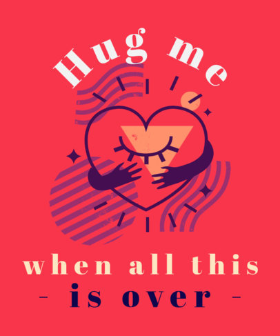 T-Shirt Design Creator Featuring a Heart Line Drawing 