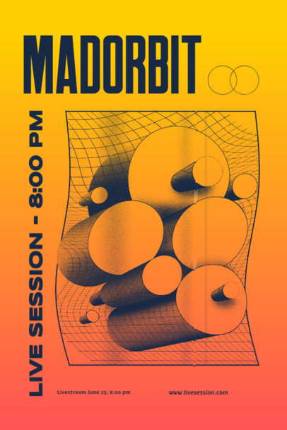 Abstract Poster Design Generator for a Live Music Session 2576i