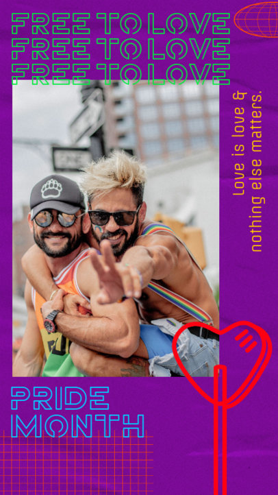 Instagram Story Design Maker for Pride Month Featuring a Photo