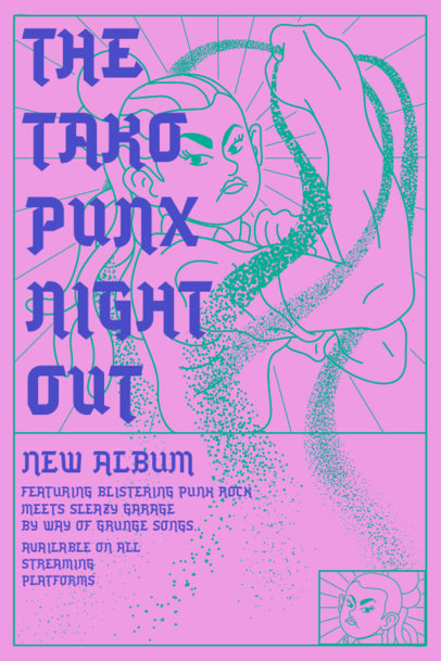 Illustrated Poster Maker with a Punk Vibe 2757b