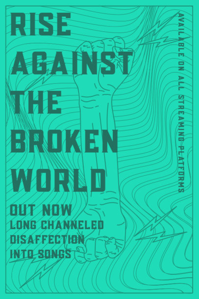 Illustrated Music Poster Design Maker with a Powerful Style 2757f