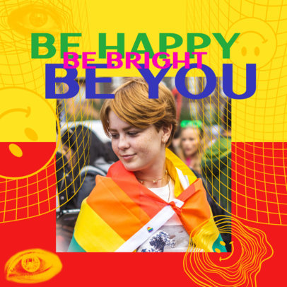 LGBT-Themed Instagram Post Design Maker with an Anti-Design Style