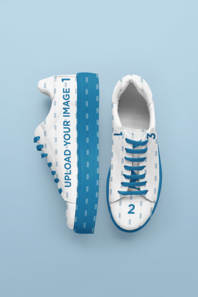 Mockup of a Pair of Thick-Soled Sneakers 36475-r-el2
