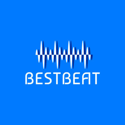 Music Logo Maker Featuring a Sound Wave Flat Icon