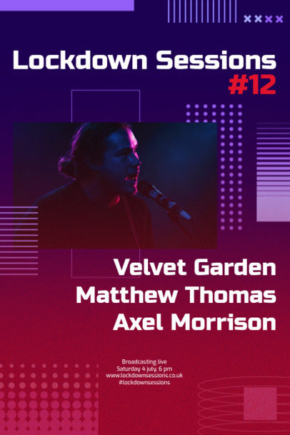 Poster Design Generator for an Acoustic Musical Session 2574b