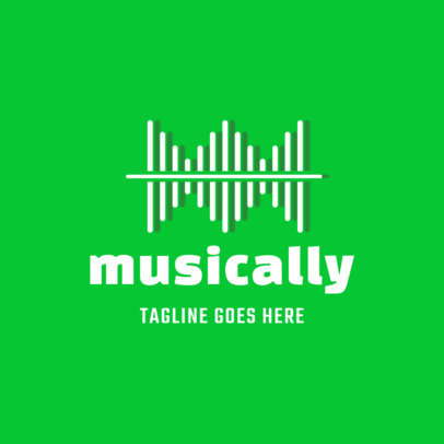 Music Logo Creator for a Musical App Featuring a Beat Wave Graphic 1724e-el1