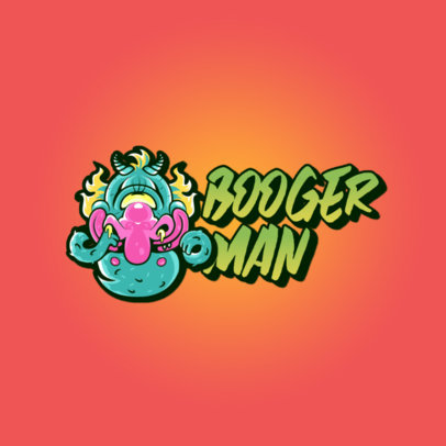 Funny Logo Maker Featuring a Booger Man Cartoon 3329j