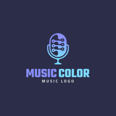 Musician Logo Creator with a Color Gradient Graphic