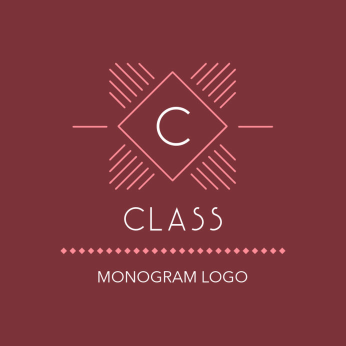 Placeit - Monogram Logo Template with Geometric Shapes