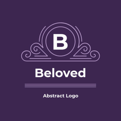 Abstract Logo Template Featuring Thin Line Graphics