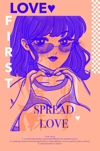 Poster Design Generator with a Cute Girl Illustration