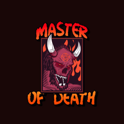 Horror Gaming Logo Maker Featuring a Devil with Horns 