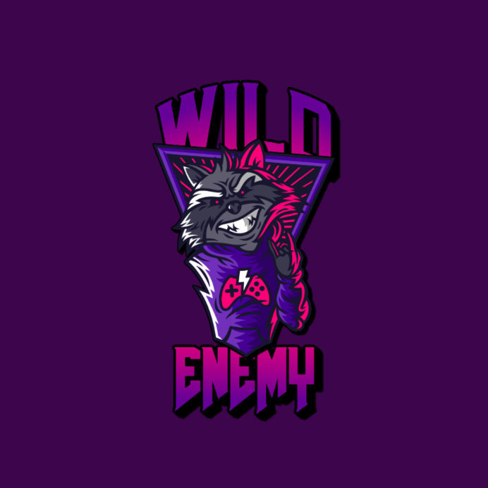 Placeit - Cool Logo Maker Featuring a Gamer Raccoon