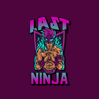 Gaming Logo Creator with a Powerful Martial Artist Graphic 3323h