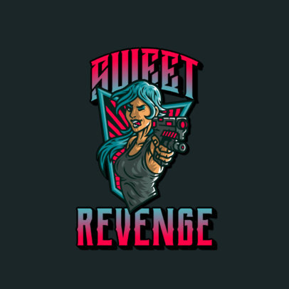 Gaming Logo Maker Featuring a Sassy Gunner