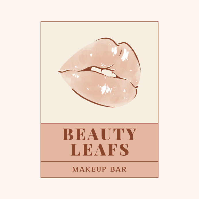Placeit - Makeup Bar Logo Maker Featuring a Watercolor Drawing of ...