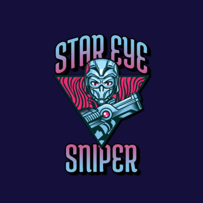 Gaming Logo Maker with a Futuristic Female Shooter